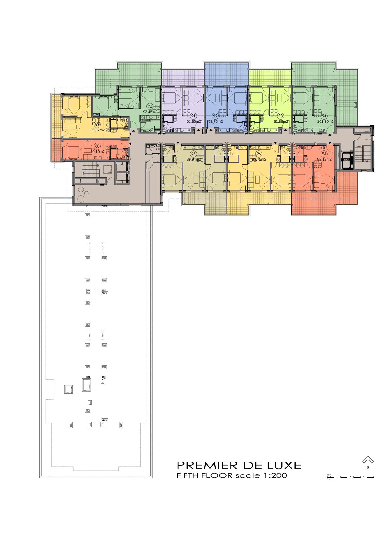 Rzut piętra — Studio w Premier Deluxe — plan kompleksu 1