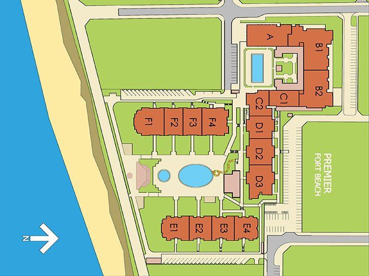 Plan Premier Fort Beach — plan kompleksu 1